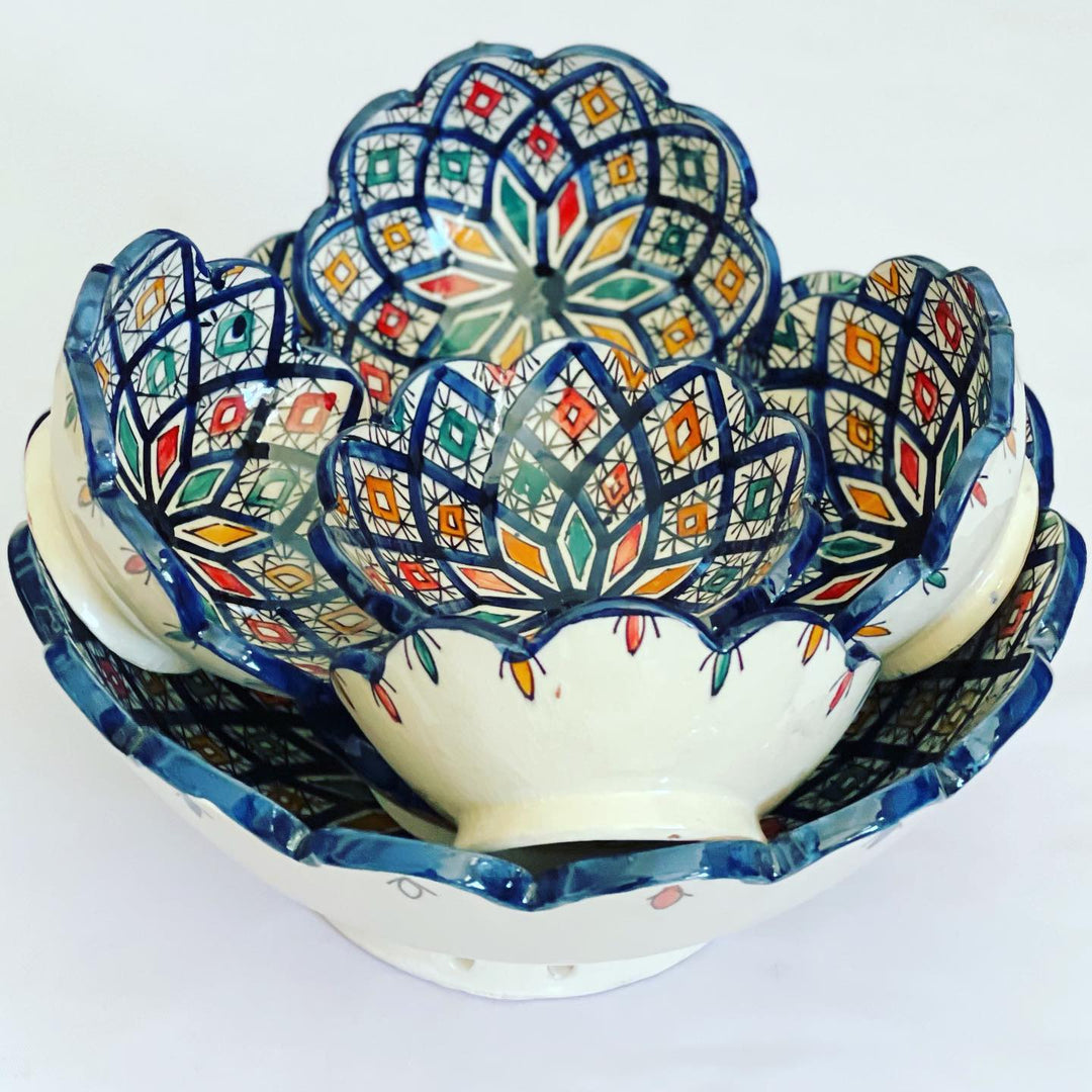 Moroccan Handcrafted Multicolor Bowl Set