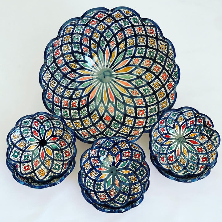 Moroccan Handcrafted Multicolor Bowl Set